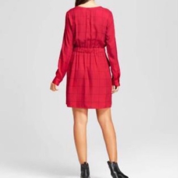 A NEW DAY Red Windowpane Plaid Dress - Picture 10 of 10